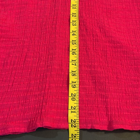 Cece women’s Hot Pink,Red,Ruffle flutter shirt, sleeveless,Mock neck, Size Large - Picture 7 of 12